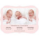 Pink Three's A Charm Triplets Photo Birth Announcements Image 3 of 6